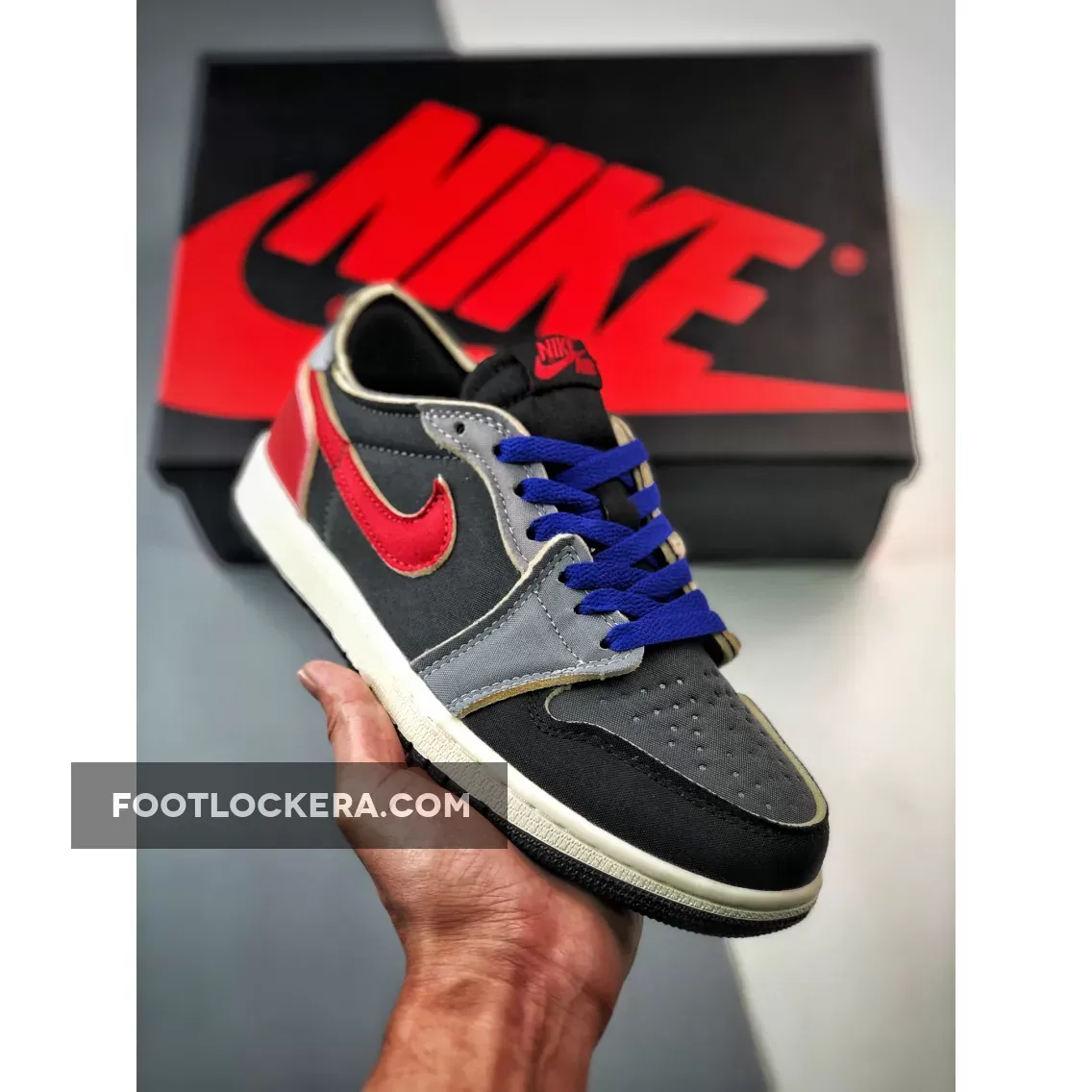 Air Jordan 1 Low OG EX Black/Dark Smoke Grey-Red 1676453385