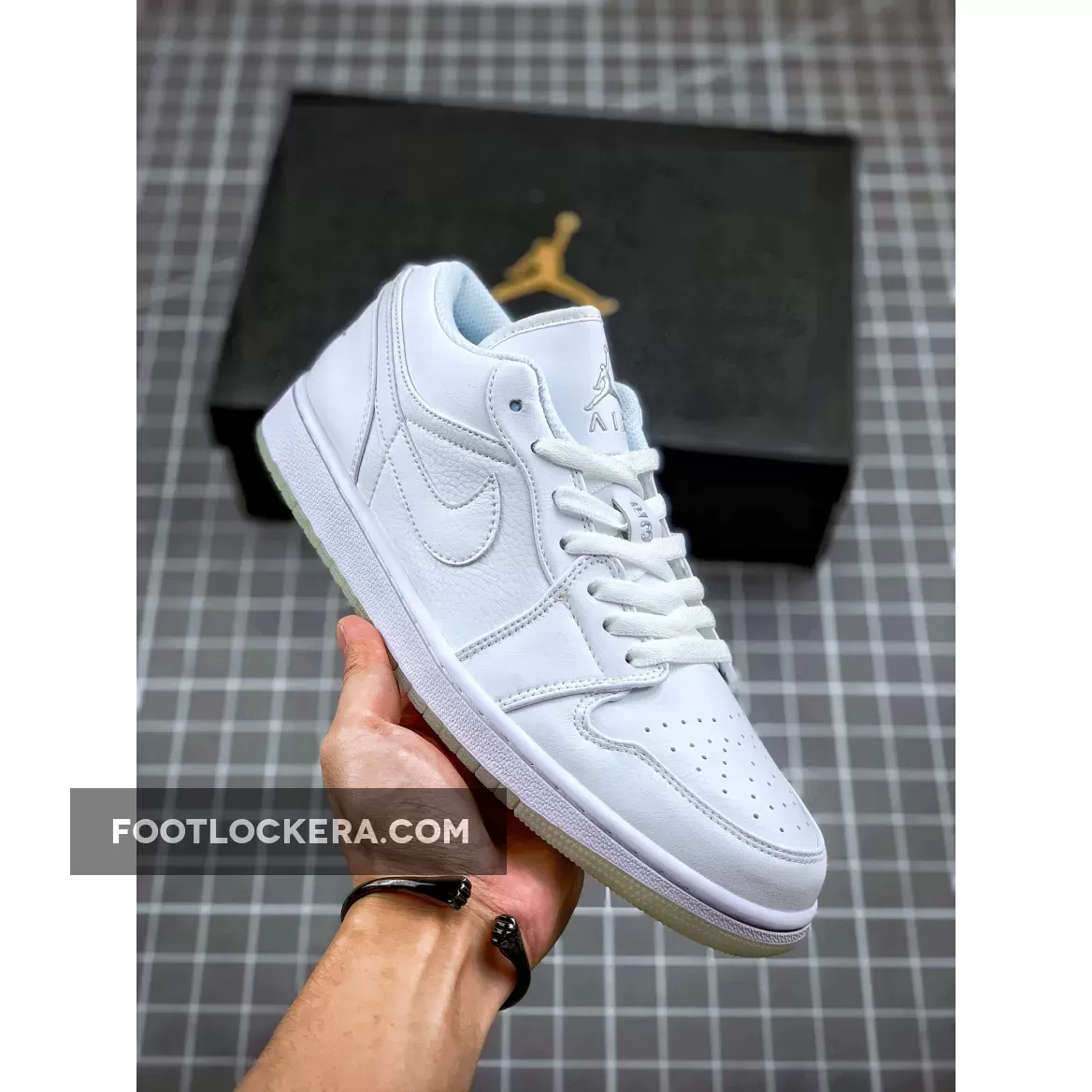 Air Jordan 1 Low Retro White/White-Metallic Silver 309192-111 Discount