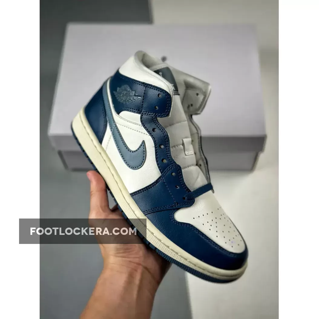 Air Jordan 1 Mid Sky J French Blue/Ozone Blue-Sail For Sale