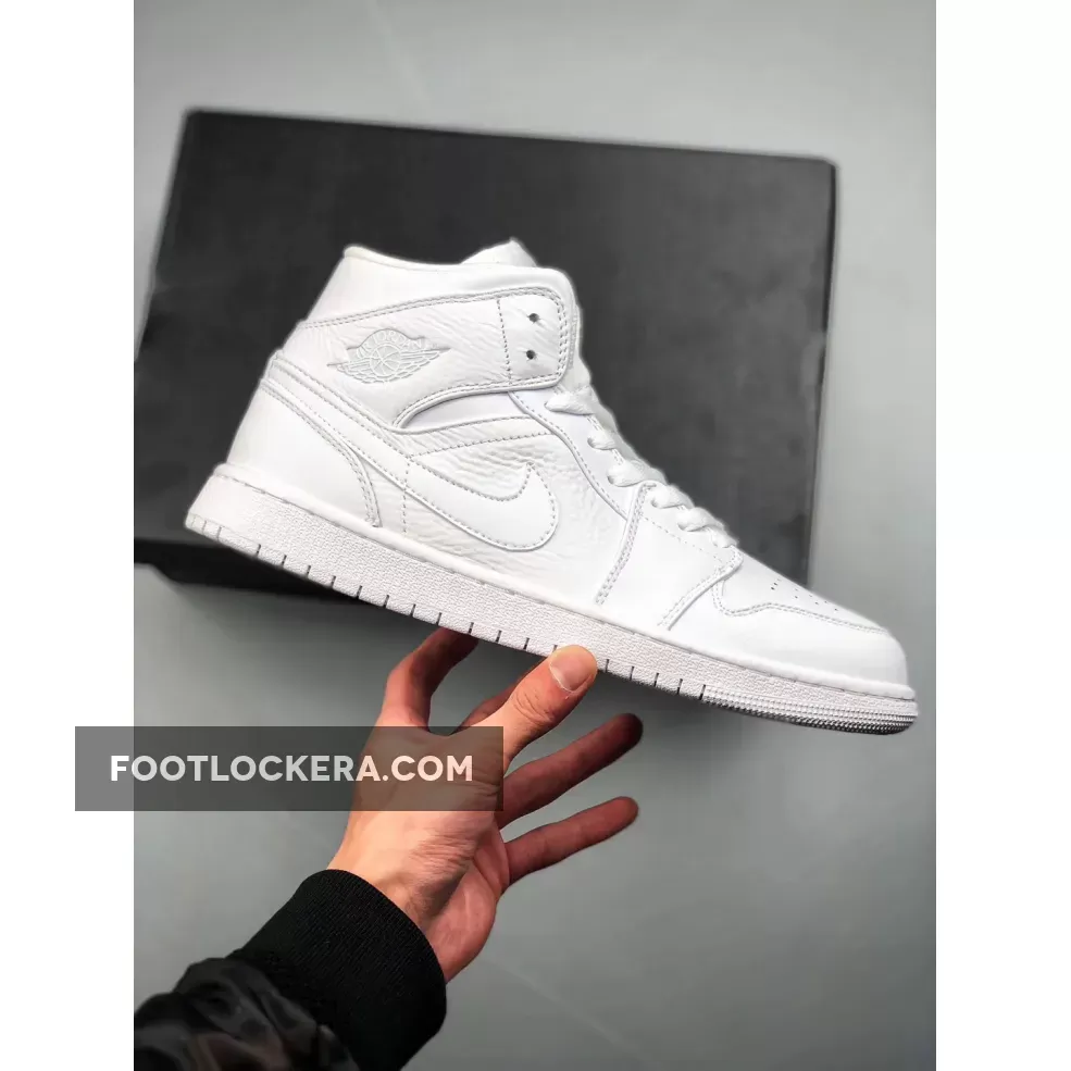 Air Jordan 1 Mid 'Triple White' 554724-109 Online