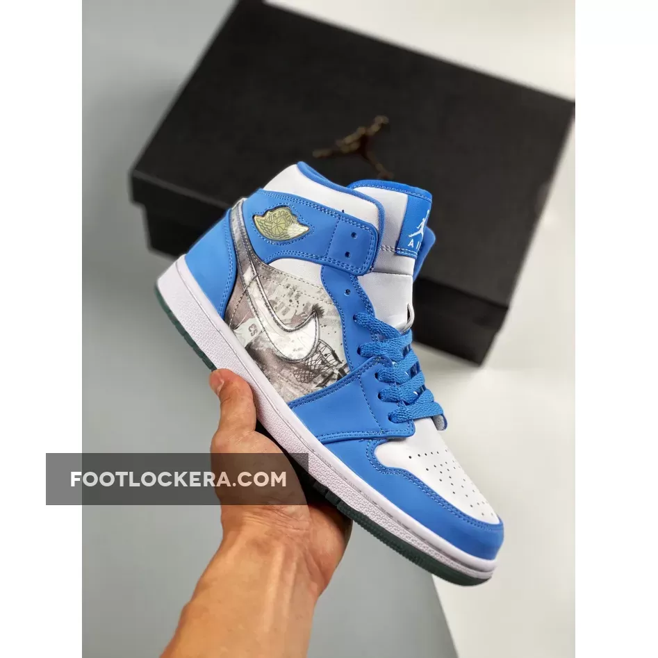 Air Jordan 1 Retro Alpha 'White University Blue' 316269-142 alpha jordan 1