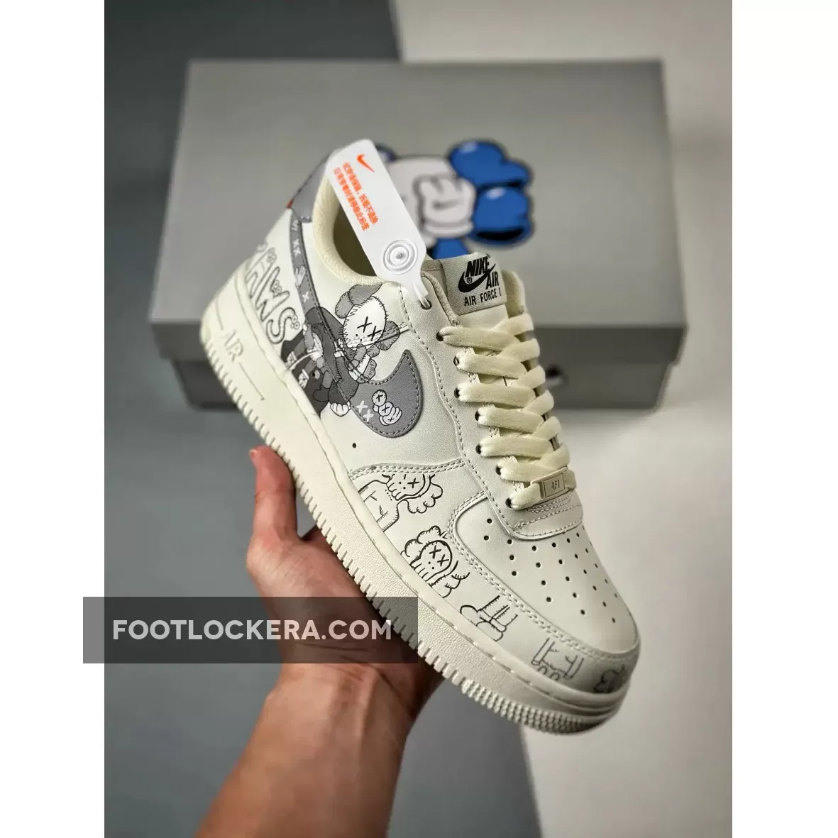 Kaws X Nike Air Force 1 Low White Grey For Sale